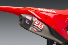 Honda crf450r/rx 21-23 rs-12 stainless slip-on exhaust, w/ stainless muffler